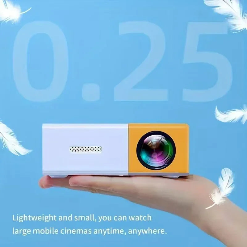 Suitable for home theater mini portable YG300 projector, HDMI connection WIFI、 Phone, compatible with USB