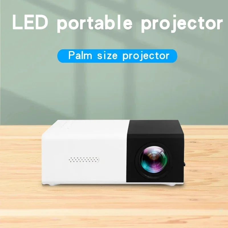 Suitable for home theater mini portable YG300 projector, HDMI connection WIFI、 Phone, compatible with USB