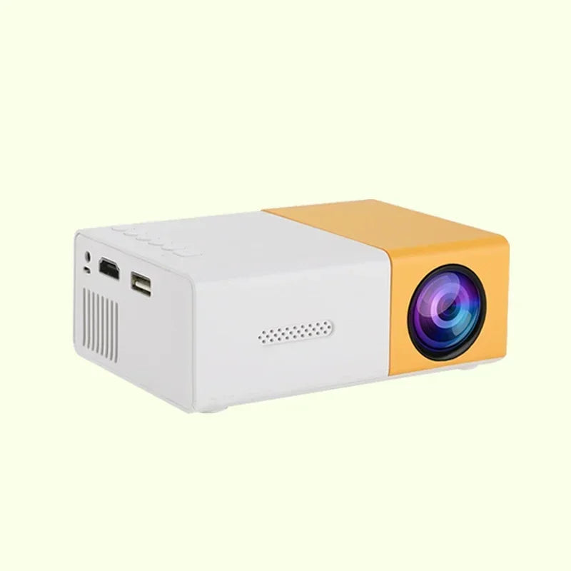 Suitable for home theater mini portable YG300 projector, HDMI connection WIFI、 Phone, compatible with USB